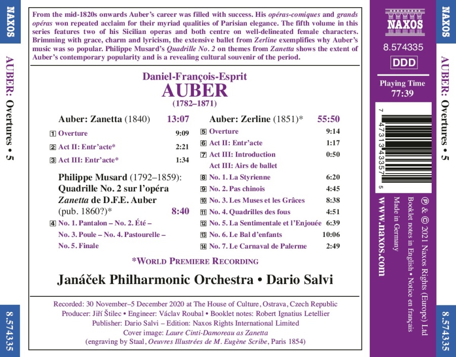Auber: Overtures Vol. 5 - Zanetta; Zerline - slide-1