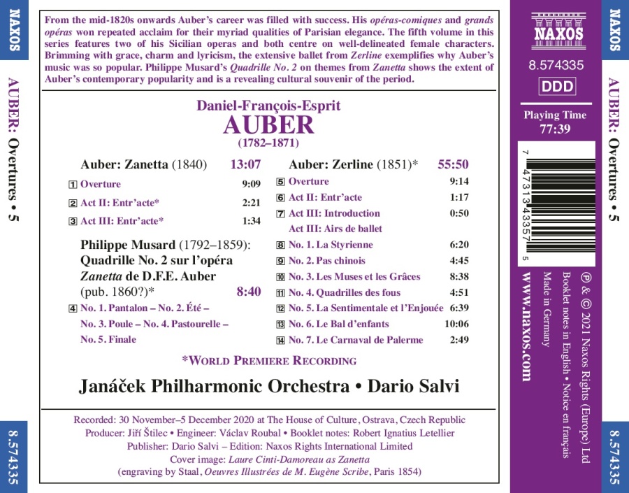 Auber: Overtures Vol. 5 - Zanetta; Zerline - slide-1