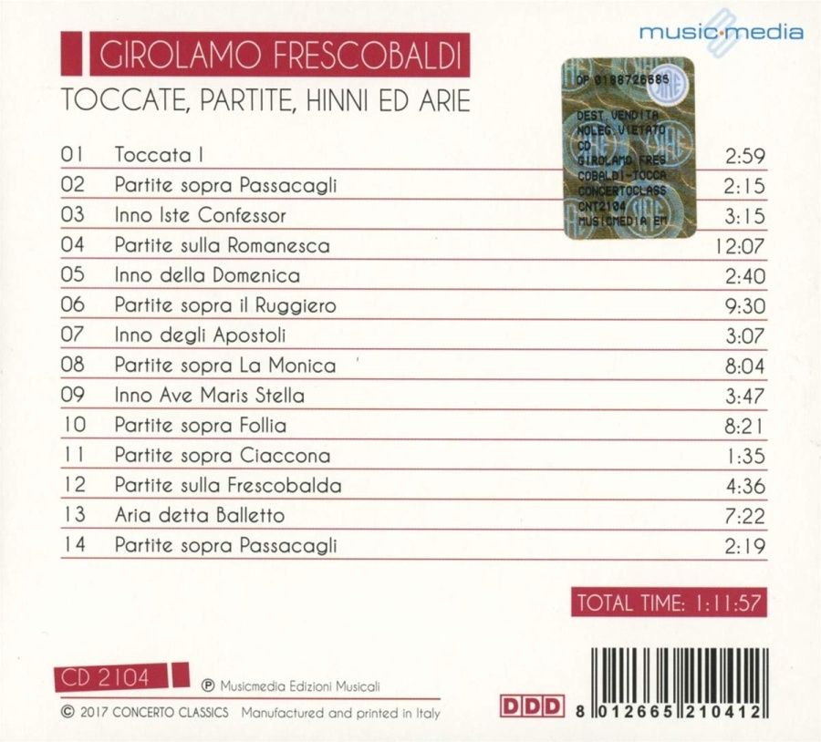 Frescobaldi: Toccata, Partite - slide-1