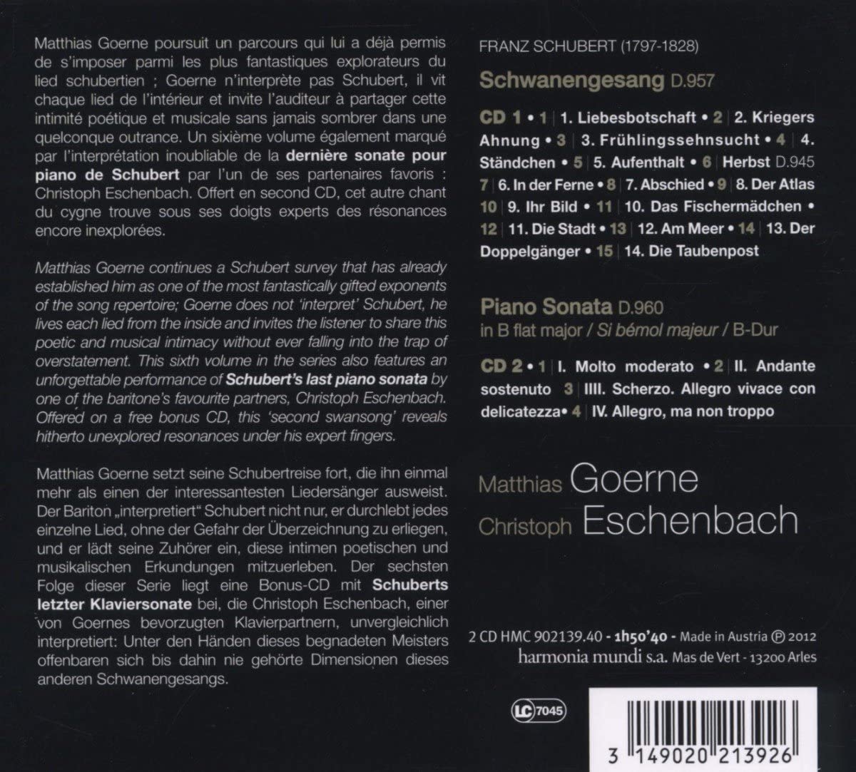 Schubert: Schwanengesang, Sonate D. 960 - slide-1