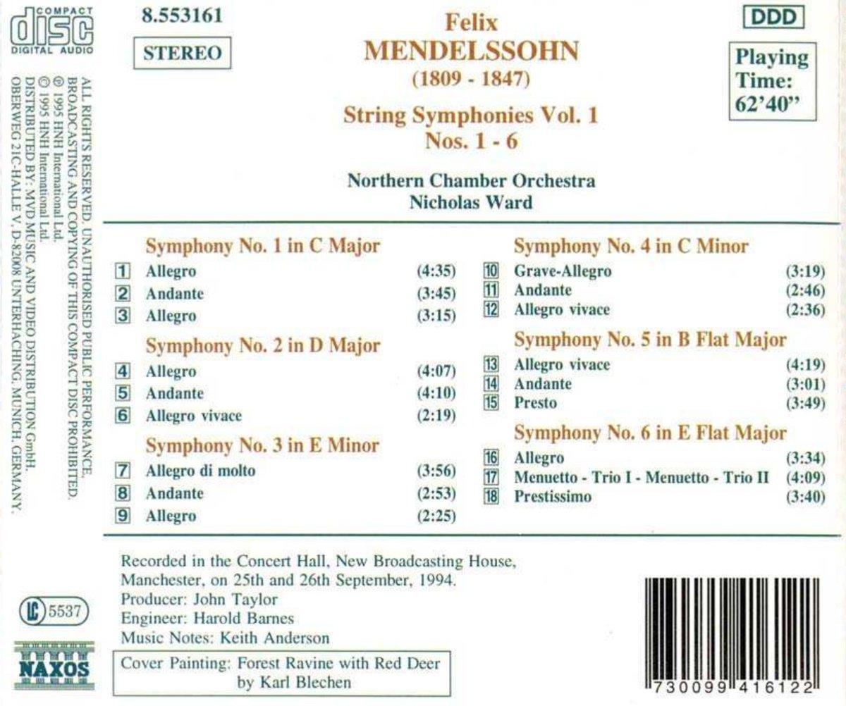 MENDELSSOHN: String Symphonies 1-6 - slide-1