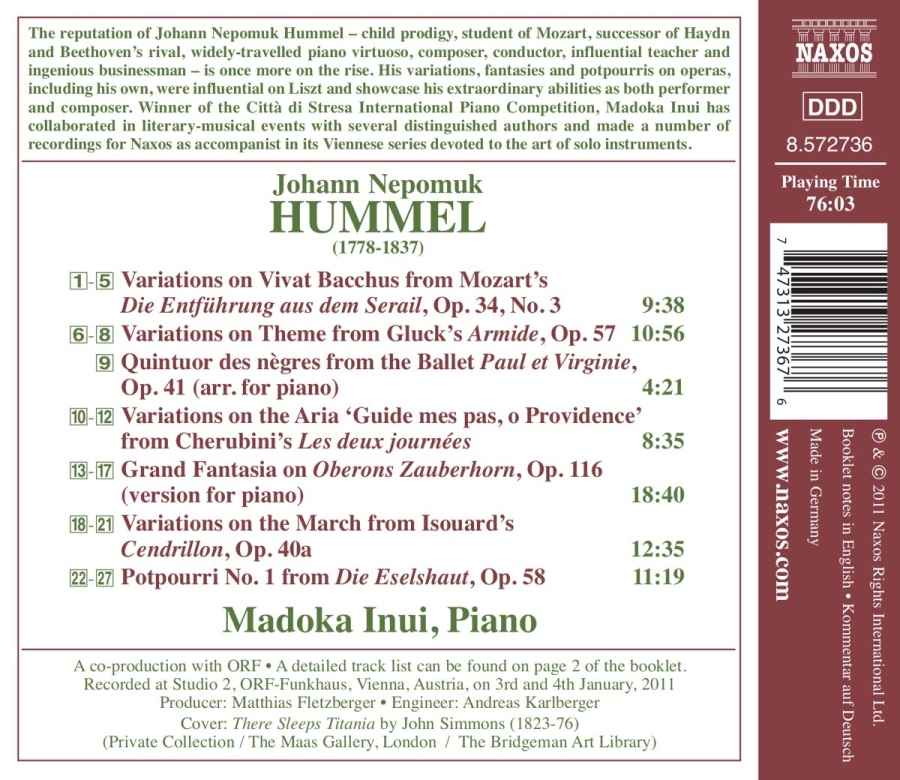 Hummel: At the Opera - wariacje i fantazje nt. oper Mozarta, Glucka, Cherubiniego, ... - slide-1