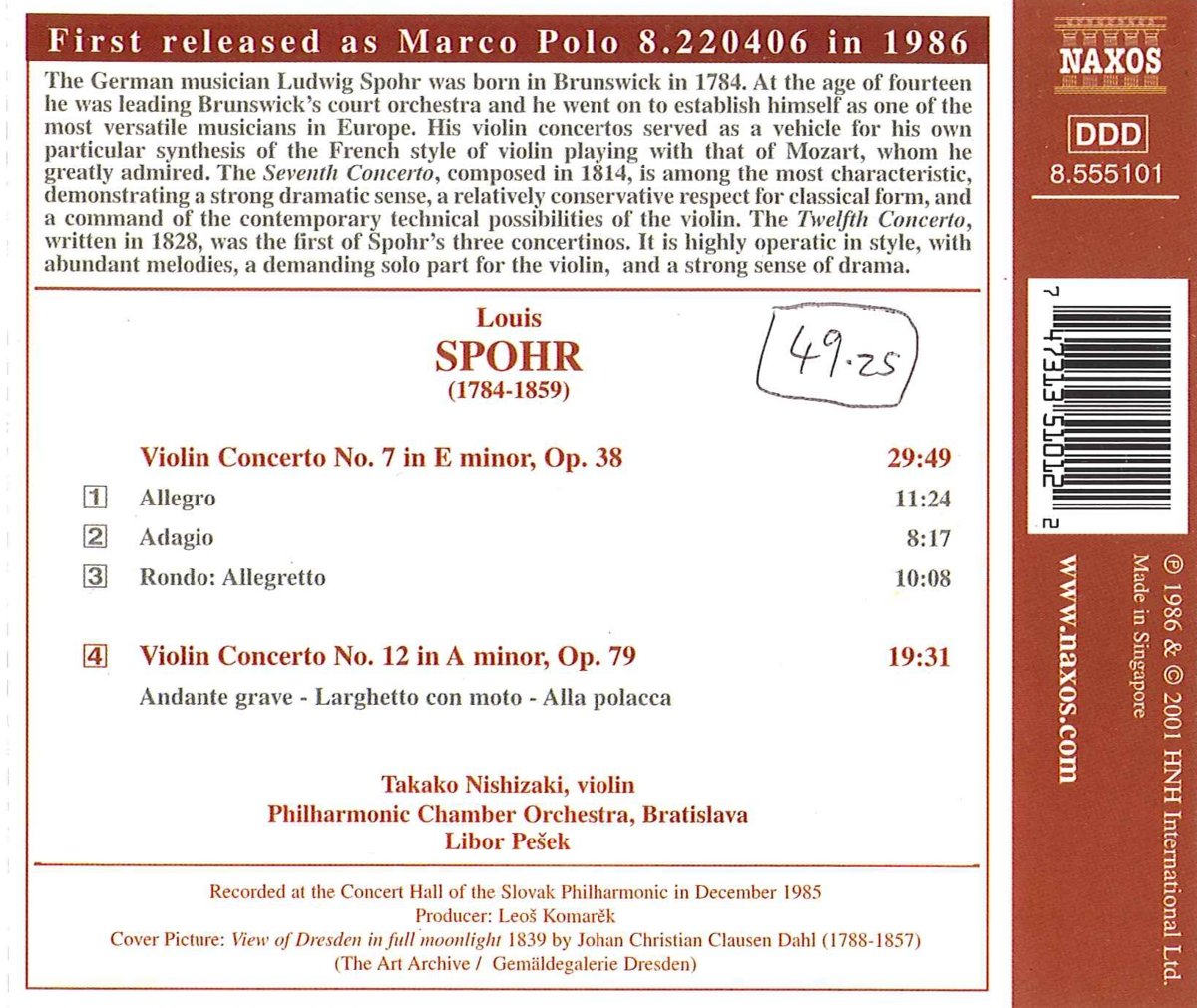 SPOHR: Violin Concertos nos. 7 & 12 - slide-1