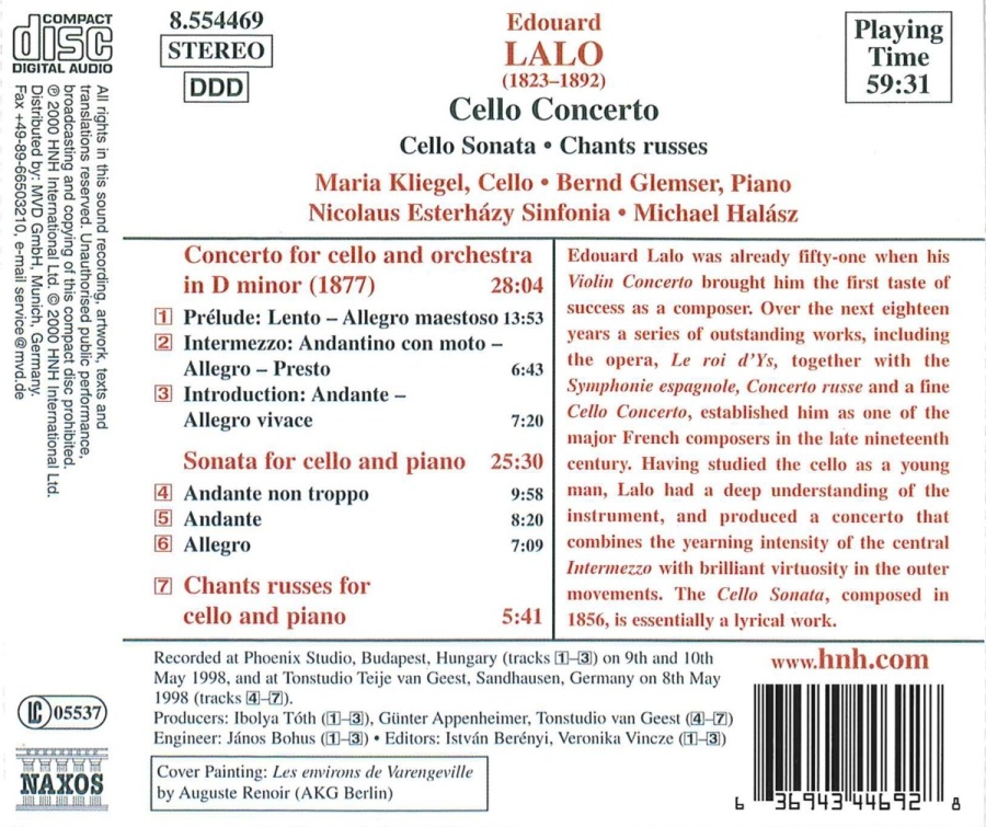 LALO: Cello Concerto in D Minor; Cello Sonata - slide-1