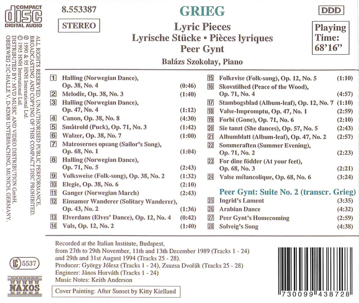 GRIEG: Lyric Pieces, Peer Gynt - slide-1