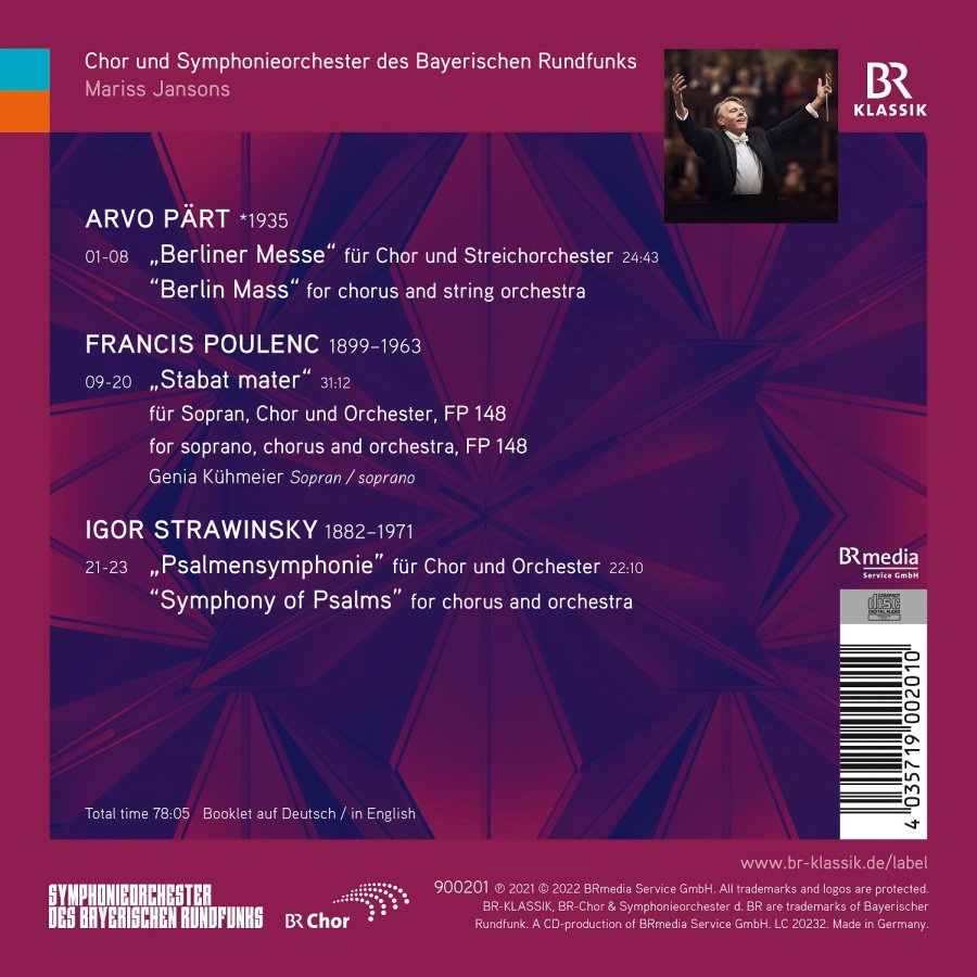 Pärt: Berlin Mass; Poulenc: Stabat mater; Stravinsky: Symphony of Psalms - slide-1