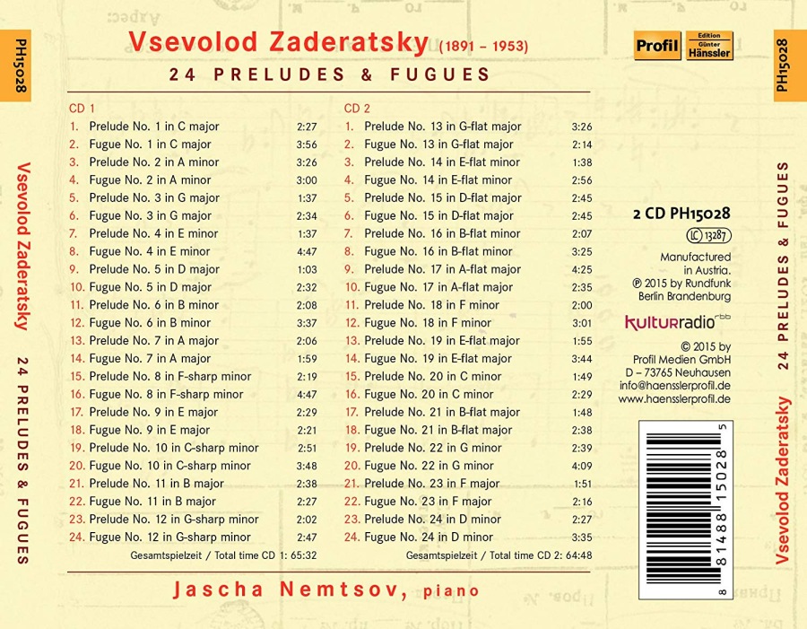 Zaderatsky: 24 Preludes & Fugues - slide-1