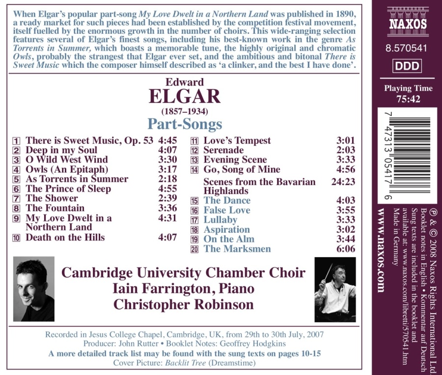 ELGAR: Part - songs - slide-1