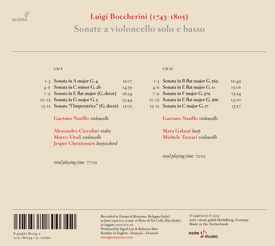 Boccherini: Cello Sonatas - slide-1