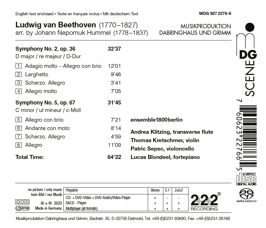 Beethoven: Symphonies 2 & 5 arranged by Hummel - slide-1
