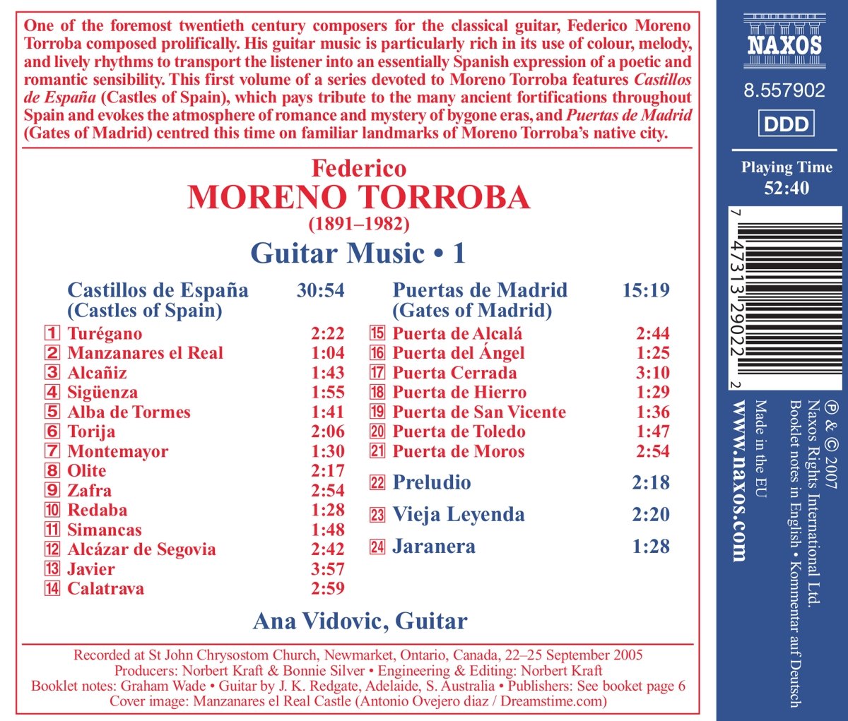 Moreno Torroba: Guitar Music Vol. 1 - slide-1