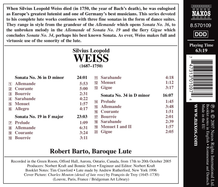 Weiss: Lute Sonatas Vol. 8 - slide-1