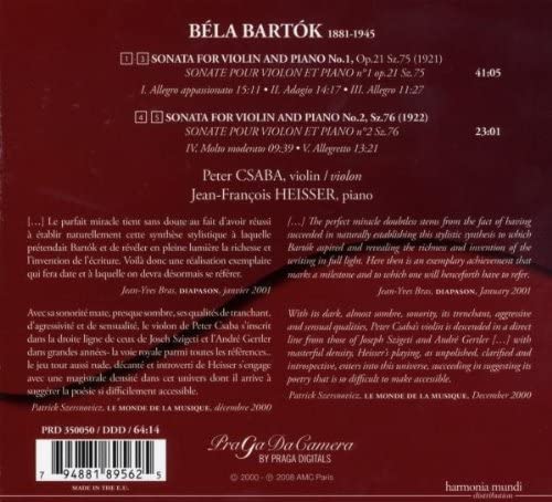 Bartok: Violin Sonatas - slide-1