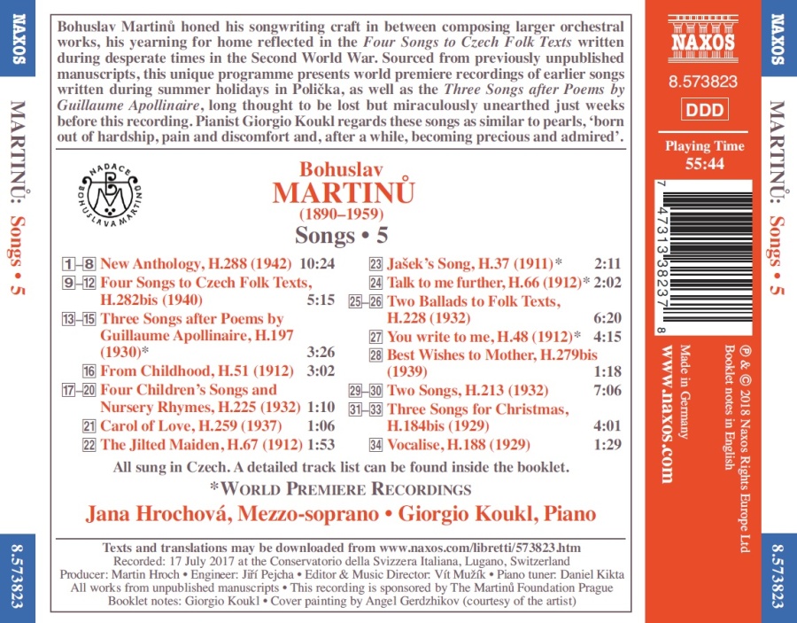Martinů: Songs Vol. 5 - slide-1