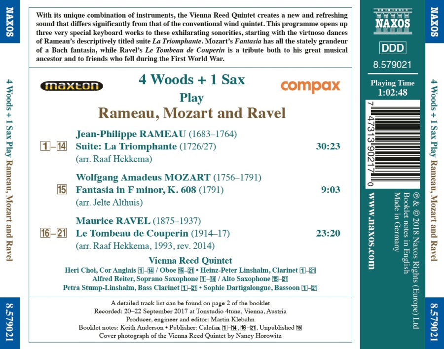 4 Woods + 1 Sax Play Rameau, Mozart and Ravel - slide-1
