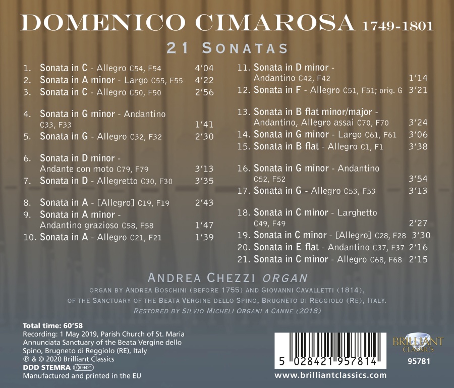 Cimarosa: 21 Organ Sonatas - slide-1