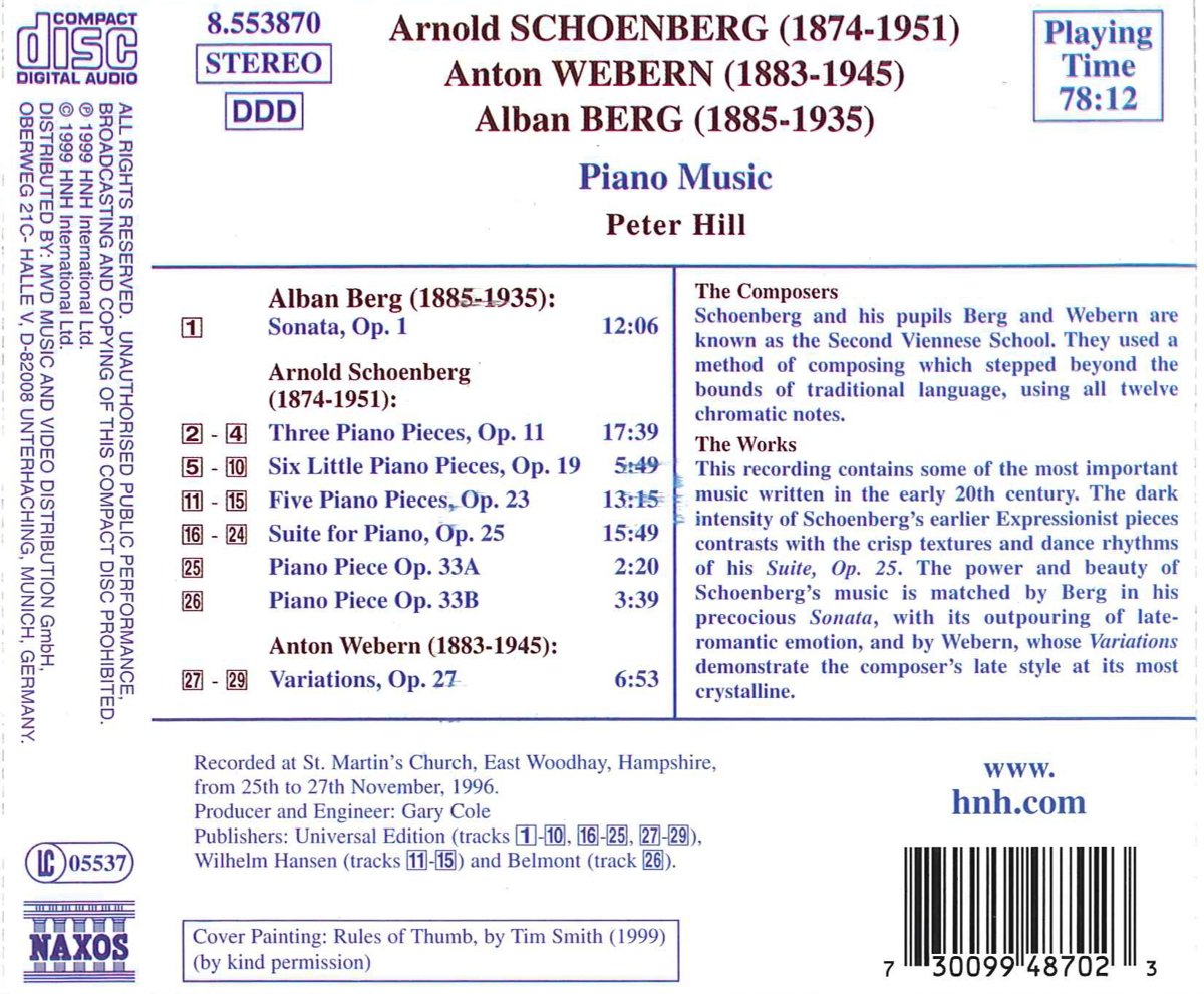 BERG / SCHOENBERG / WEBERN: Piano Works - slide-1