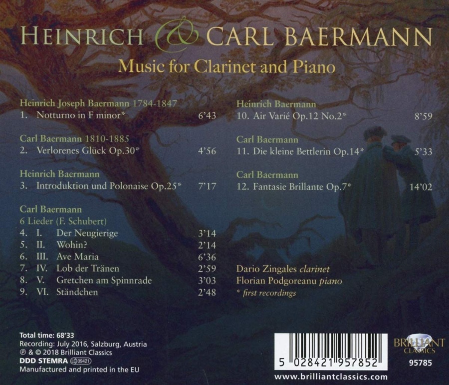 Heinrich & Carl Baermann: Music for Clarinet and Piano - slide-1
