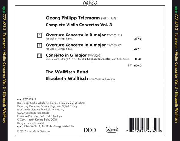 Telemann: Complete Violin Concertos Vol. 3 - slide-1