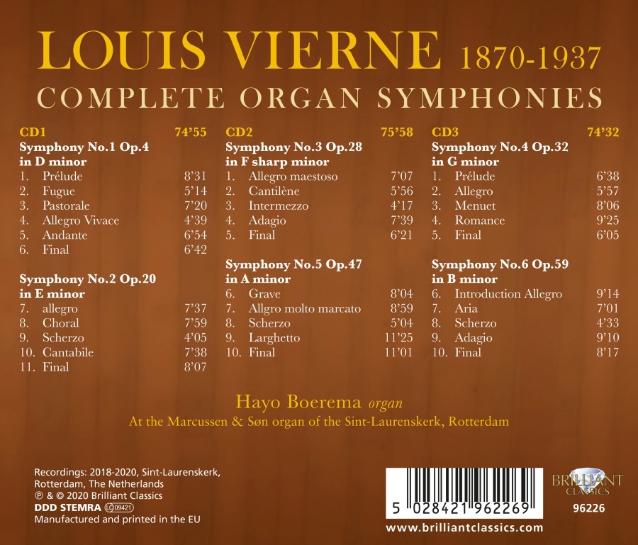 Vierne: Complete Organ Symphonies - slide-1