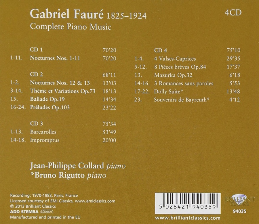 Fauré: Complete Piano Works - slide-1