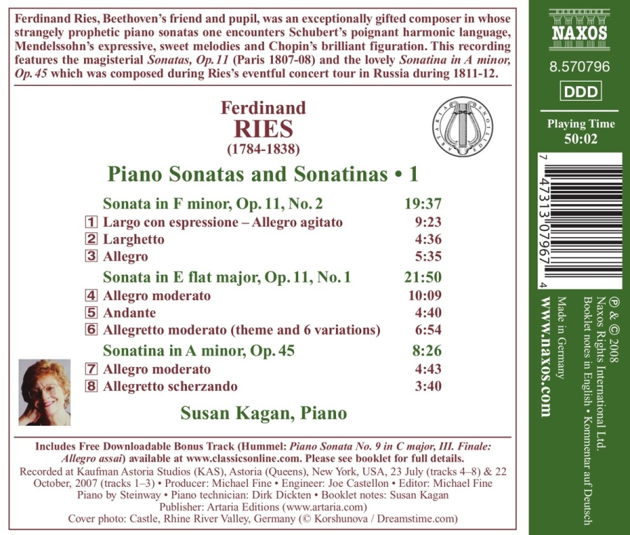 RIES Ferdinand: Complete Piano Sonatas - slide-1