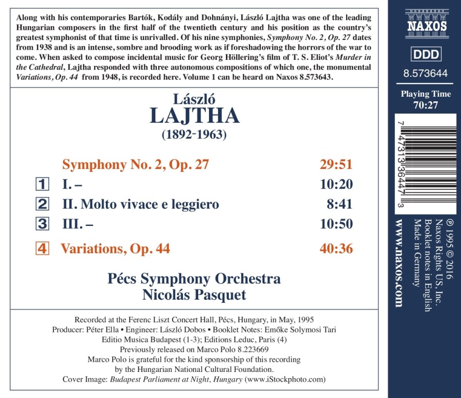 Lajtha: Symphony No. 2 Variations Op. 44 - slide-1