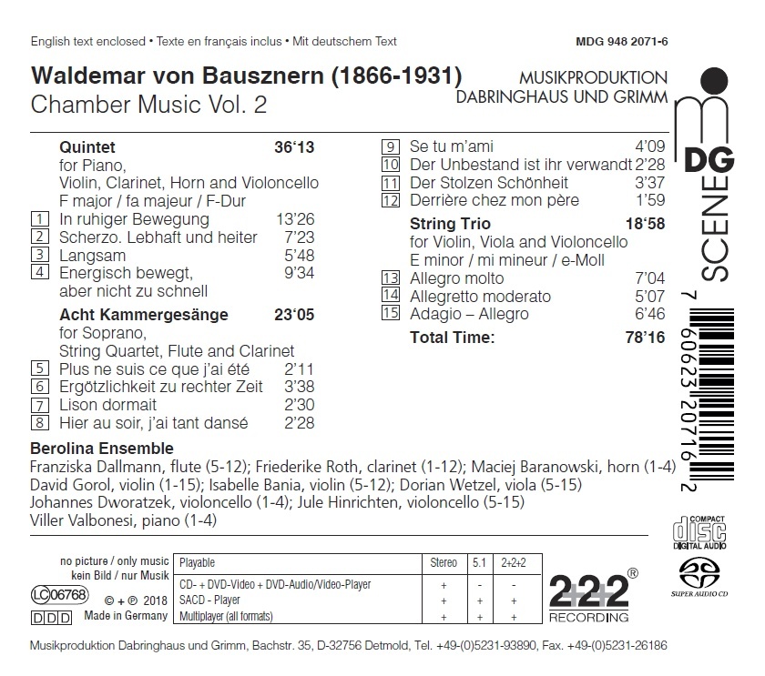 von Bausznern: Chamber Music Vol. 2 - slide-1