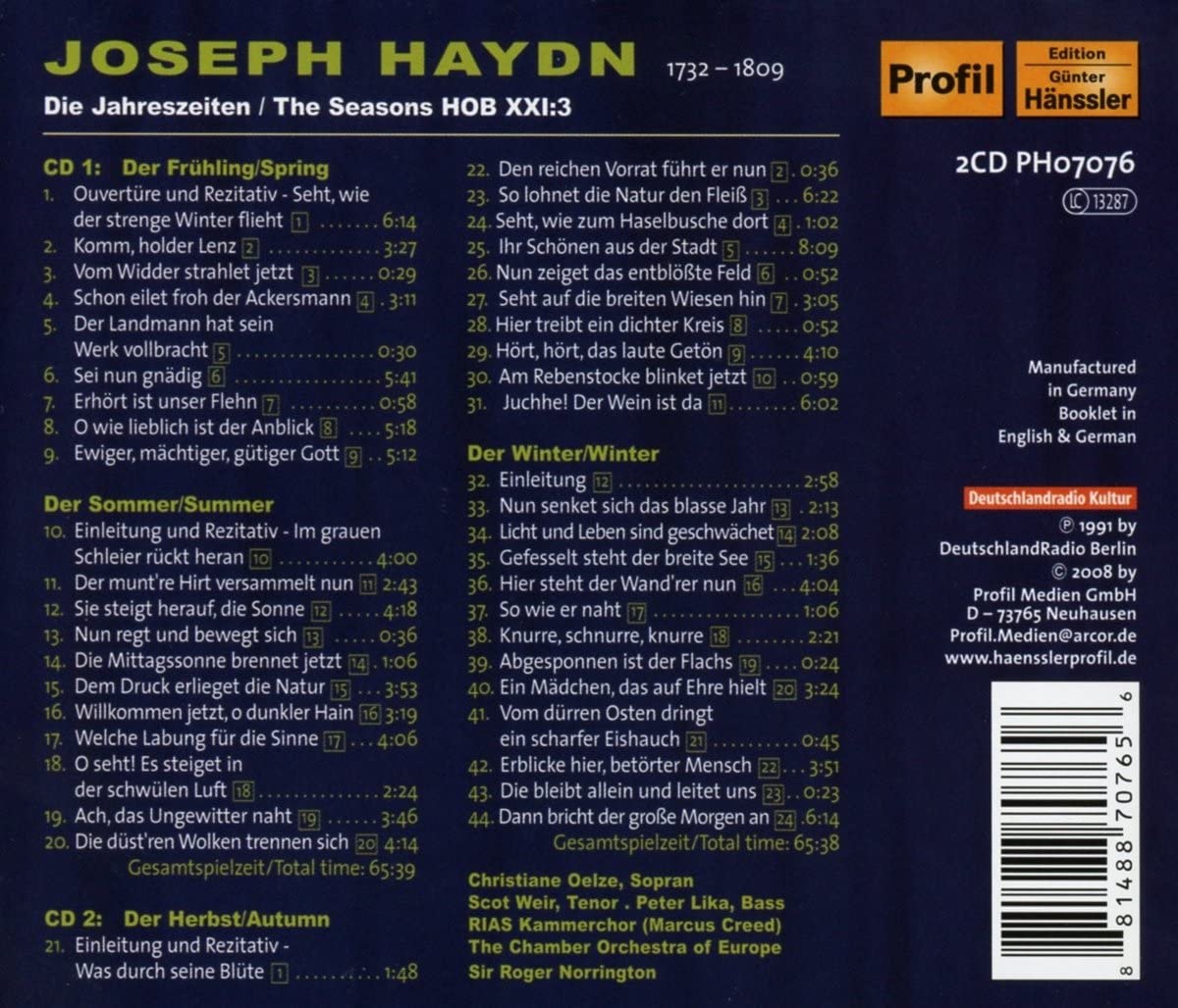 HAYDN: Jahreszeiten (The Seasons) - slide-1