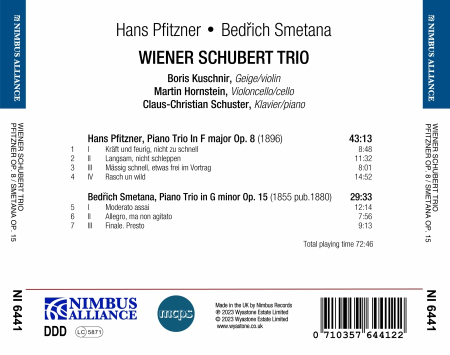 Pfitzner & Smetana: Piano Trios - slide-1