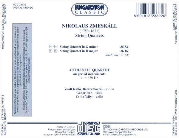 Zmeskal: 2 string quartets - slide-1