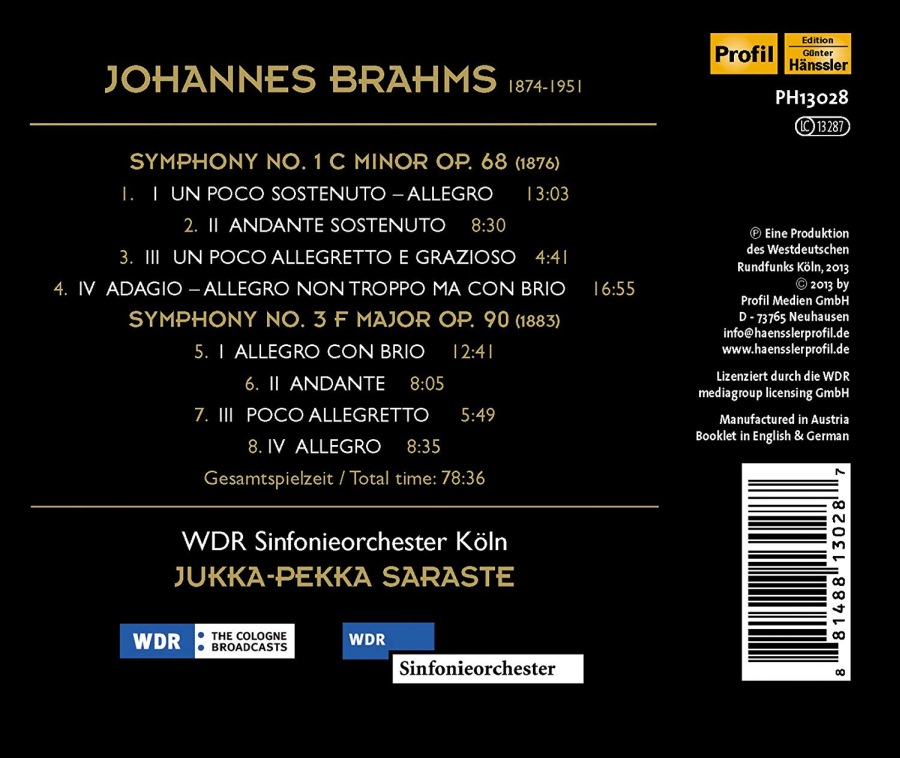 Brahms: Symphonies Nos. 1 & 3 - slide-1