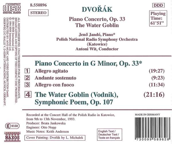 DVORAK: Piano Concerto Op.33, The Water Goblin - slide-1