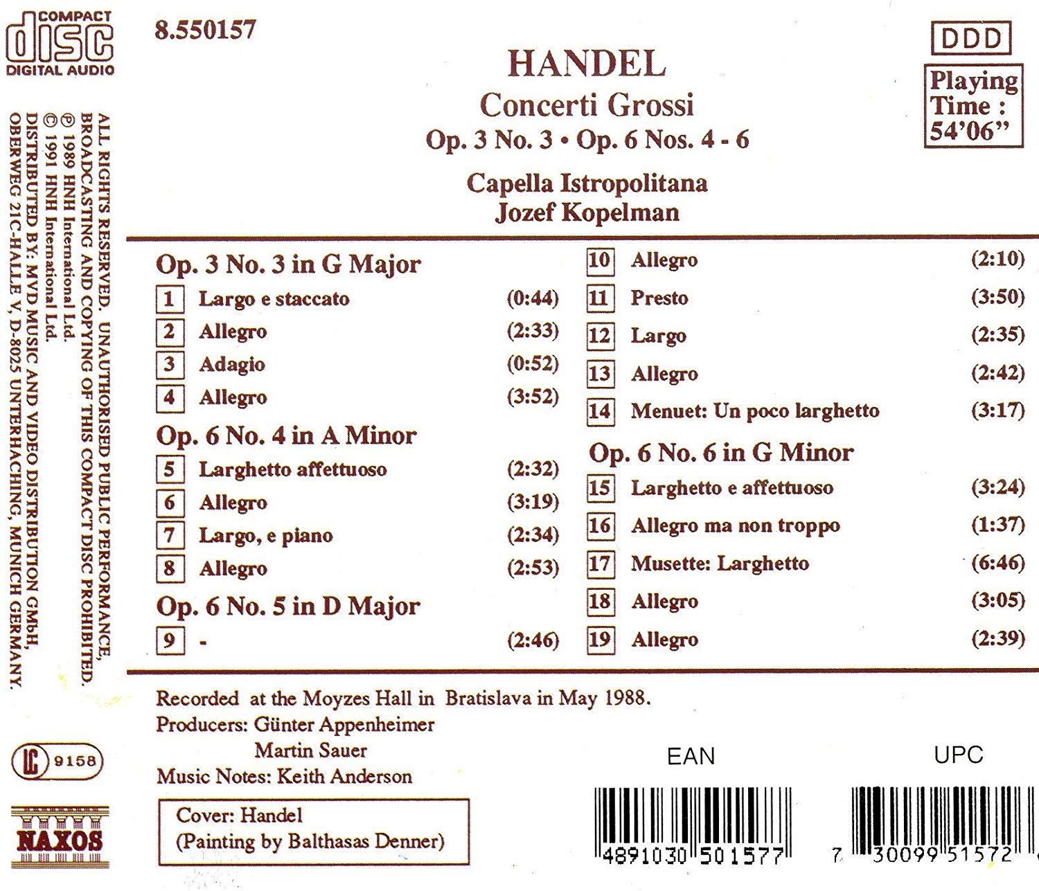 Handel: Conc. Grossi Op. 3No. 3 - slide-1
