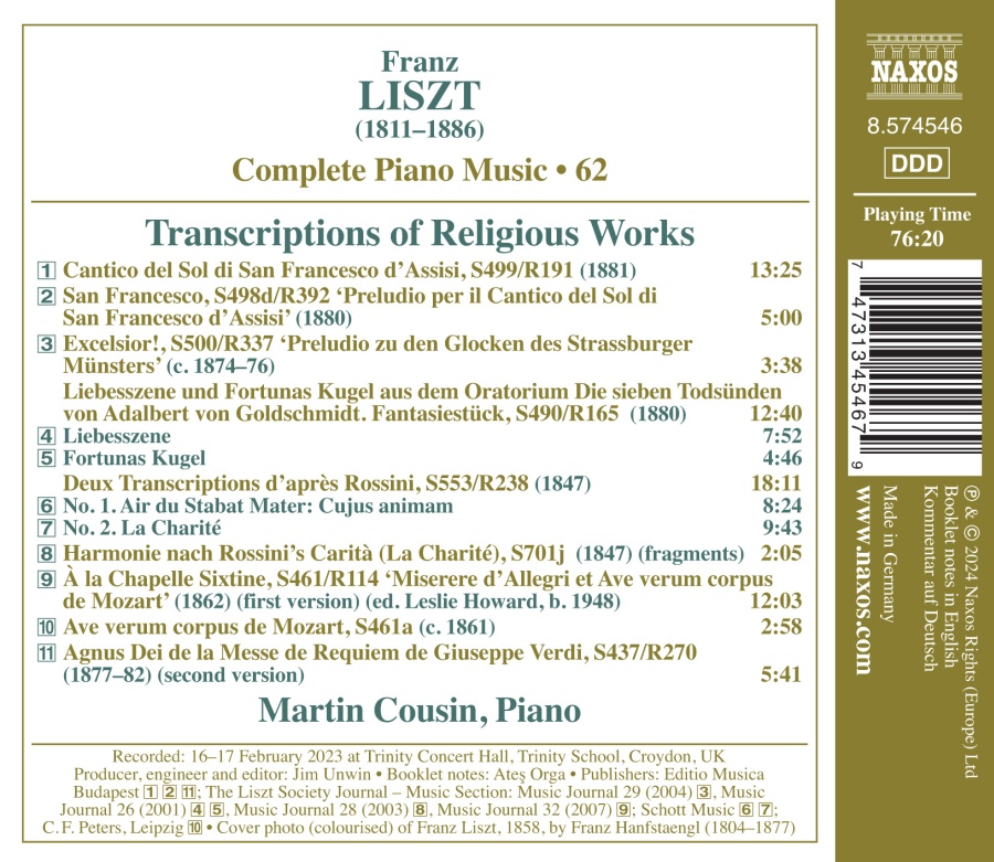 Liszt: Complete Piano Music Vol. 62 - slide-1