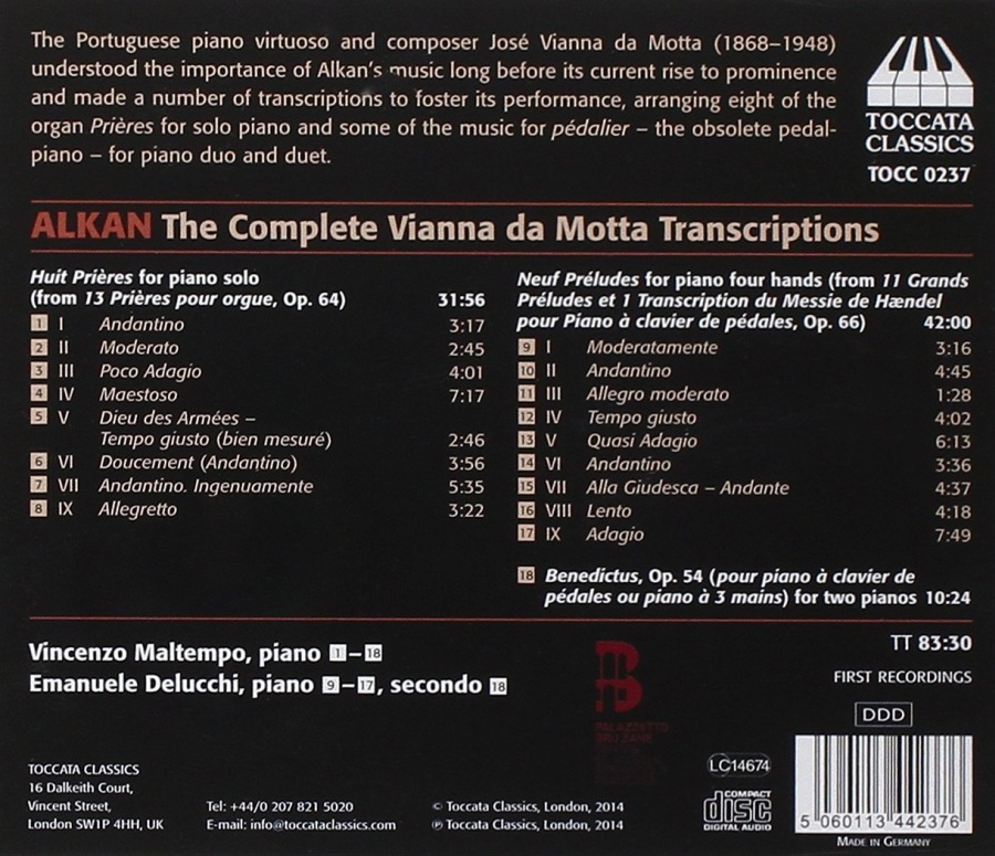 Alkan: The Complete Vianna da Motta Transcriptions - slide-1