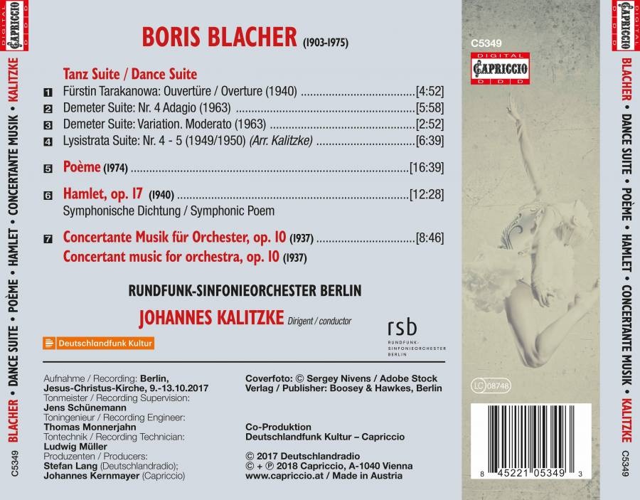 Blacher: Dance Suite; Hamlet; Poeme; Concertant Music - slide-1