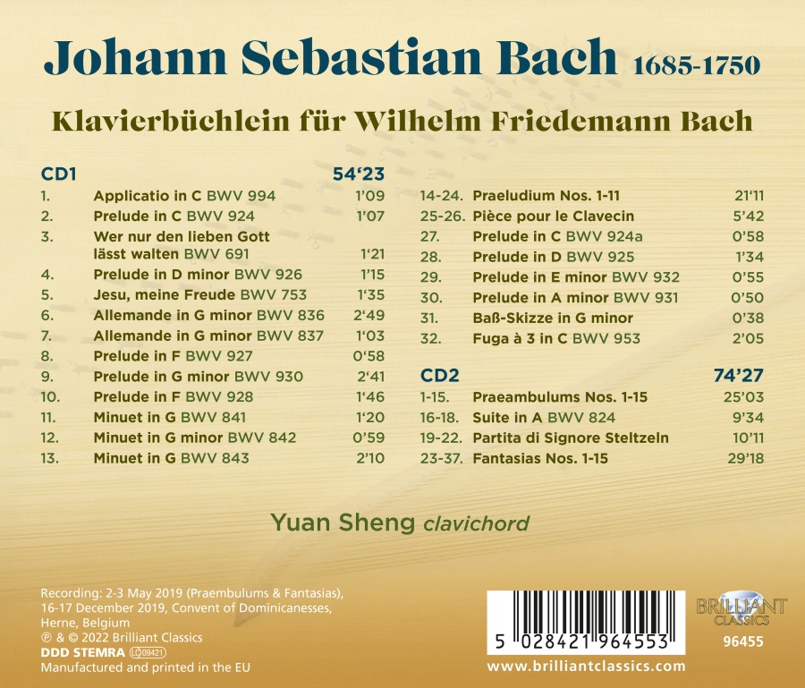 Bach: Klavierbüchlein für Wilhelm Friedemann Bach - slide-1