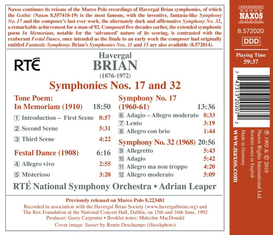 Havergal: Symphonies Nos. 17 & 32, In Memoriam, Festal Dance - slide-1