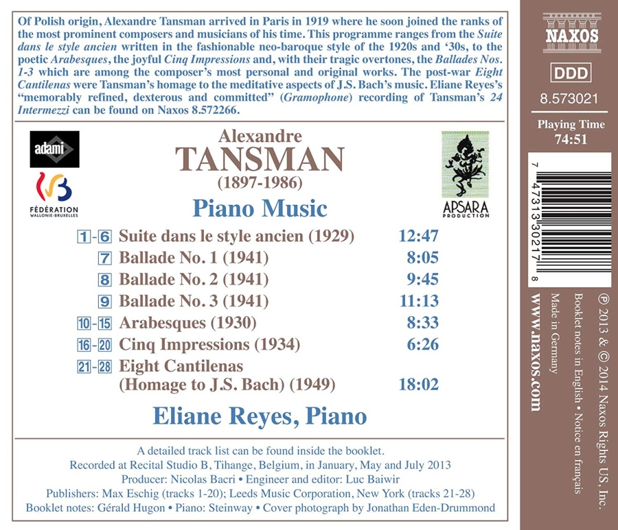 Tansman: Piano Music - Ballades Nos. 1-3, Arabesques, Suite, ... - slide-1