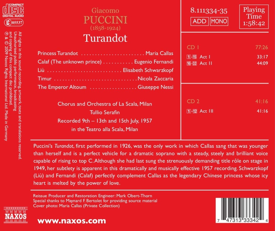 Puccini: Turandot  - 1957 Recordning - slide-1