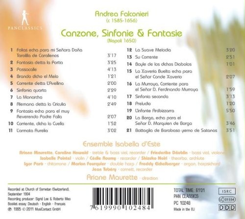 Falconieri: Canzone, Sinfonie & Fantasie (1650) - slide-1