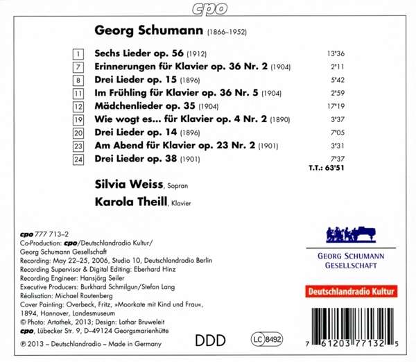 Schumann Georg: Lieder & Piano Pieces - slide-1