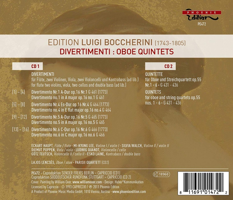 Edition Luigi Boccherini: Divertimenti, Oboe Quintets - slide-1