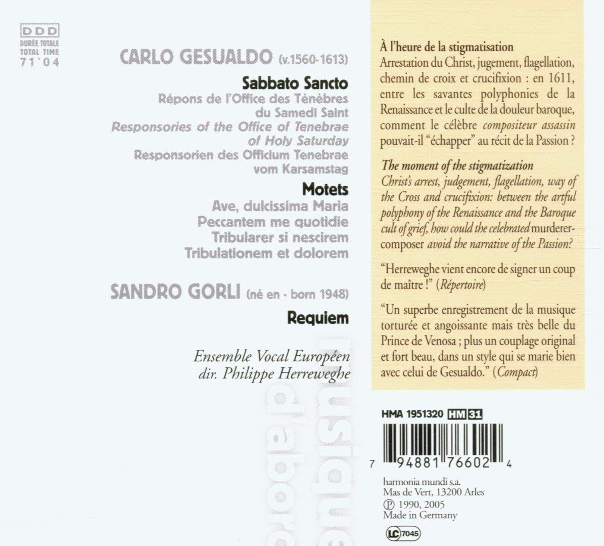 Gesualdo: Sabbato Sancto - slide-1