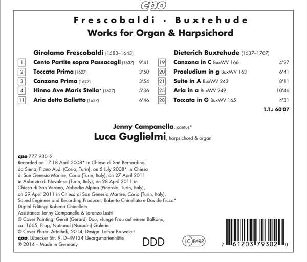Frescobaldi & Buxtehude: Works for Organ & Harpsichord - slide-1