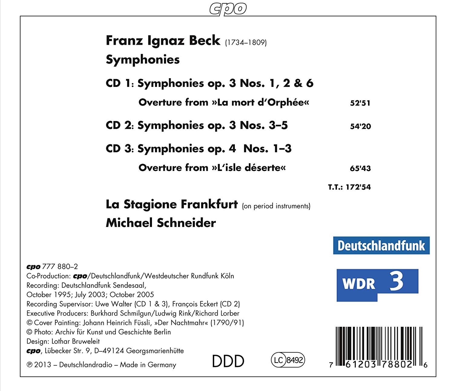 Beck: 9 Symphonies op. 3 nos. 1-6 & op. 4 nos. 1-3 - slide-1