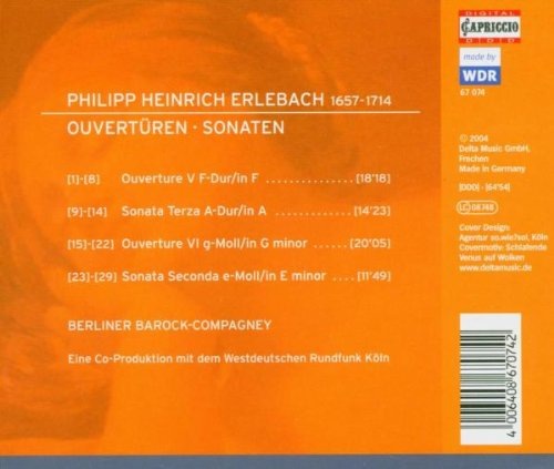 ERLEBACH: Ouvertures, Sonatas - slide-1