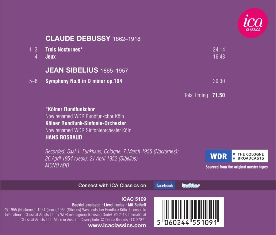 Debussy: Trois Nocturnes, Jeux, Jean Sibelius: Symphony No. 6 - slide-1