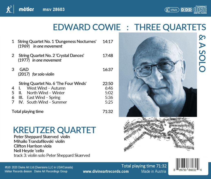 Cowie: Three Quartets & A Solo - slide-1